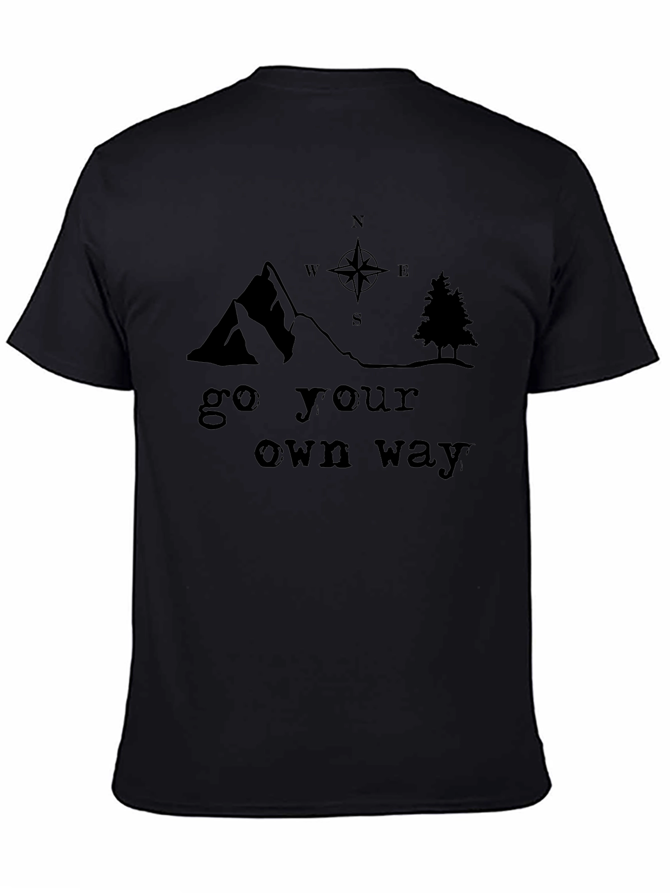 Go Your Own Way Graphic Tee - Black