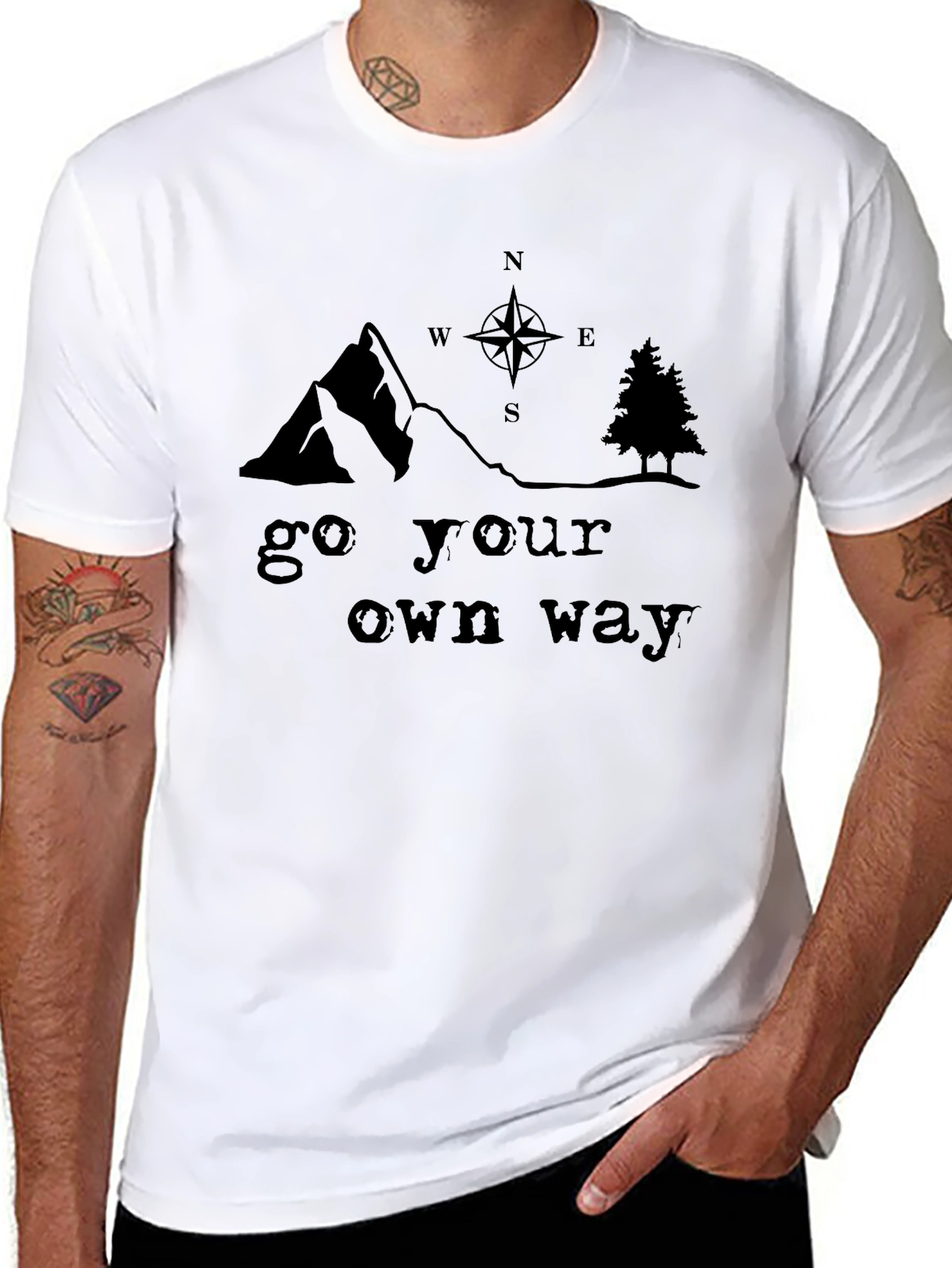 Go Your Own Way Graphic Tee - Black