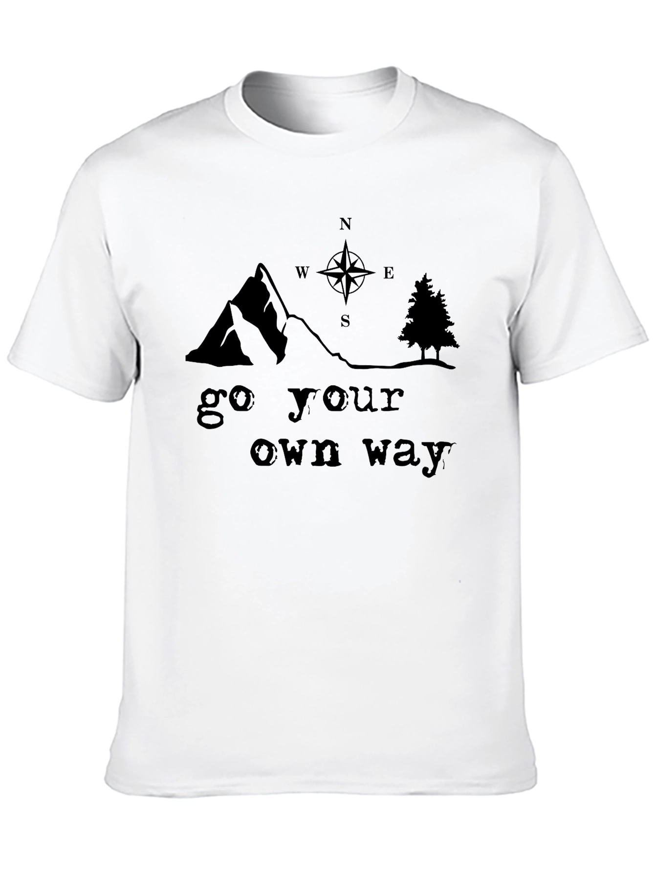Go Your Own Way Graphic Tee - Black