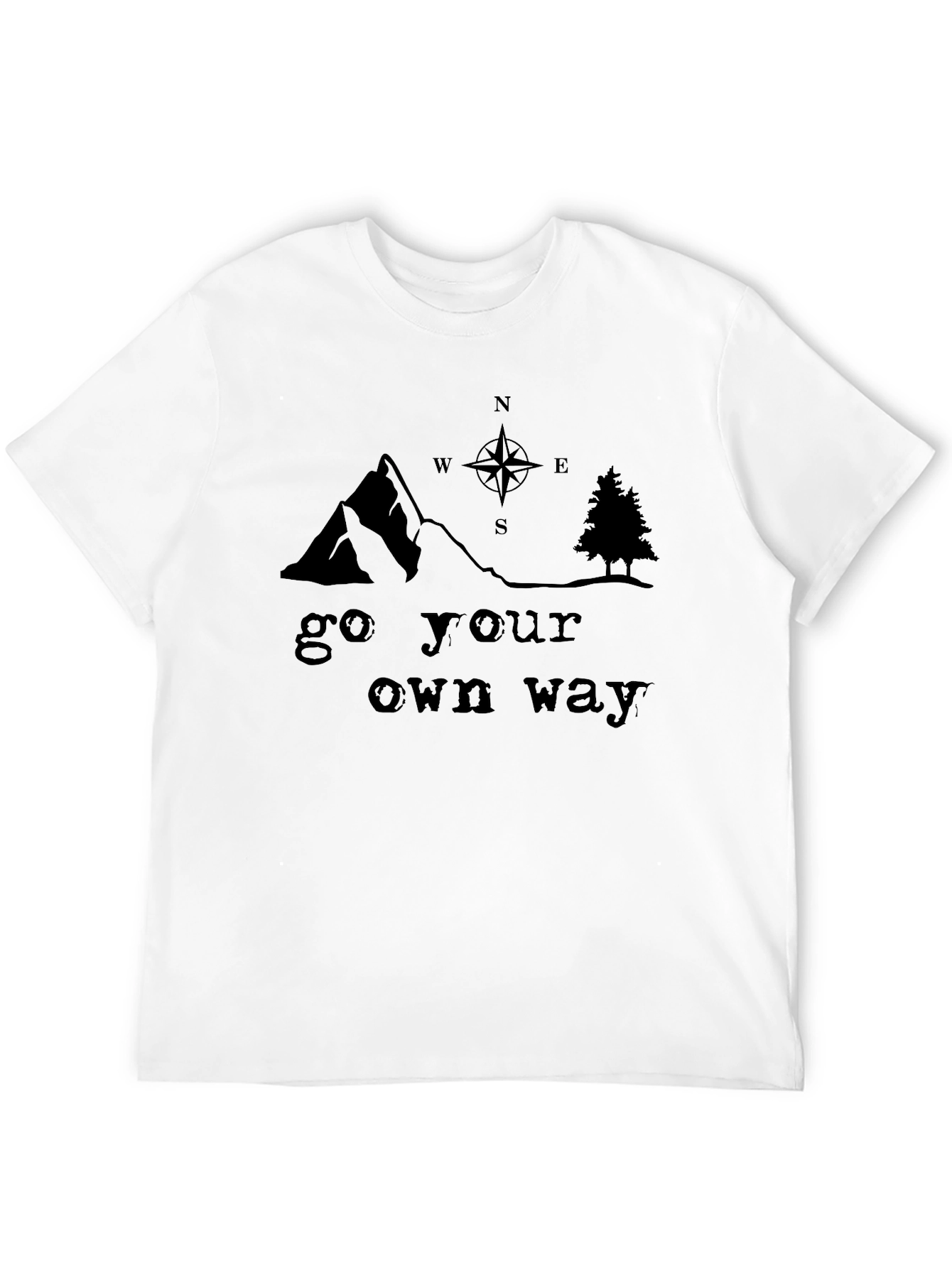 Go Your Own Way Graphic Tee - Black