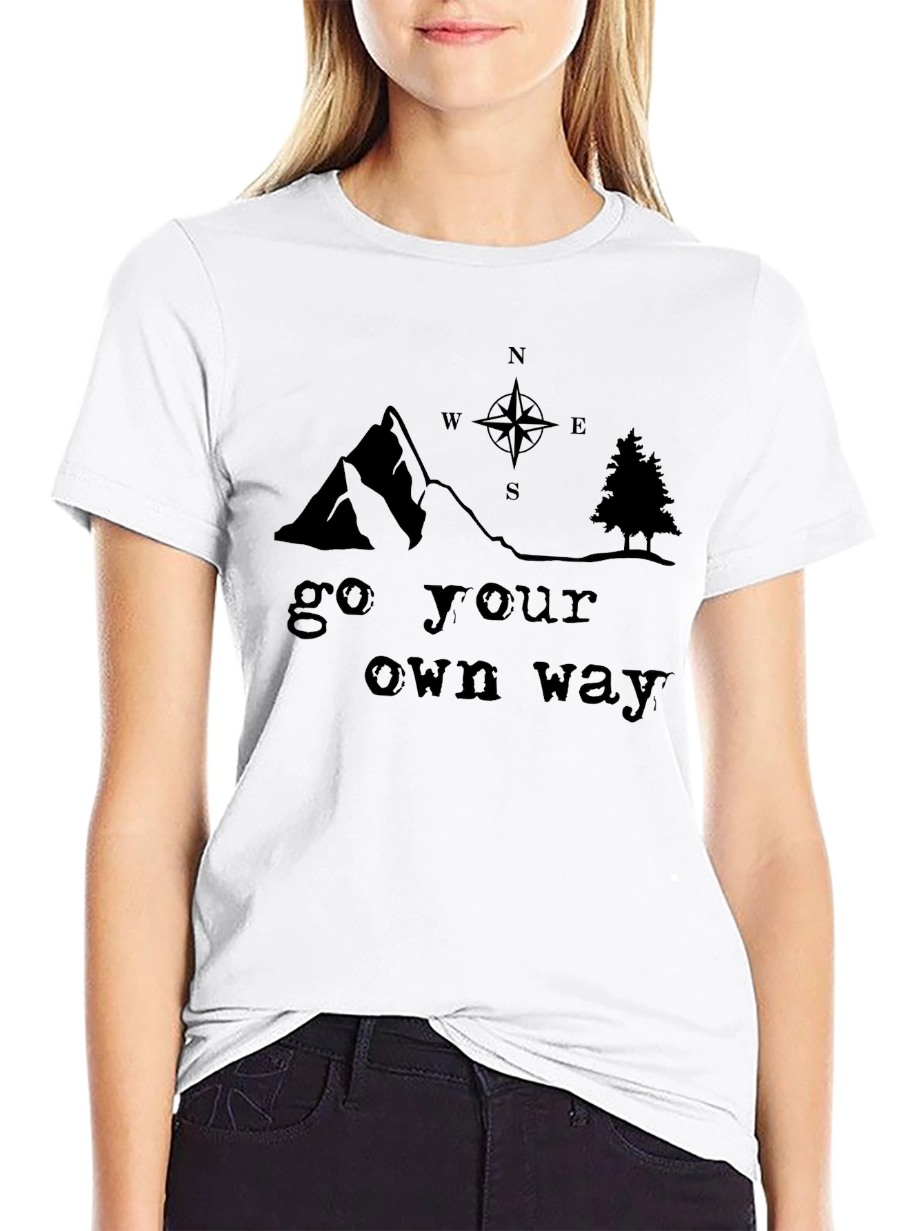 Go Your Own Way Graphic Tee - Black