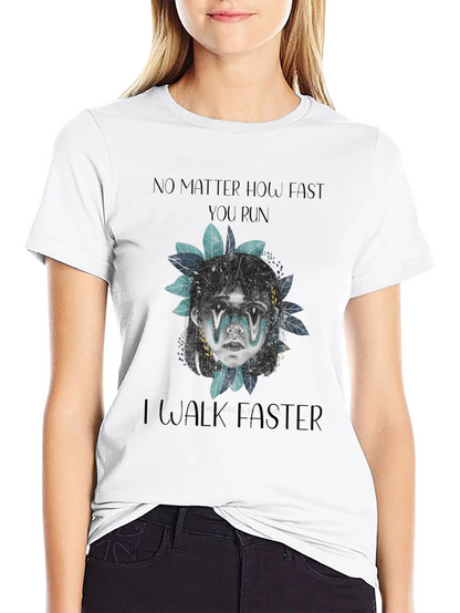 No Matter How Fast Graphic Print Tee