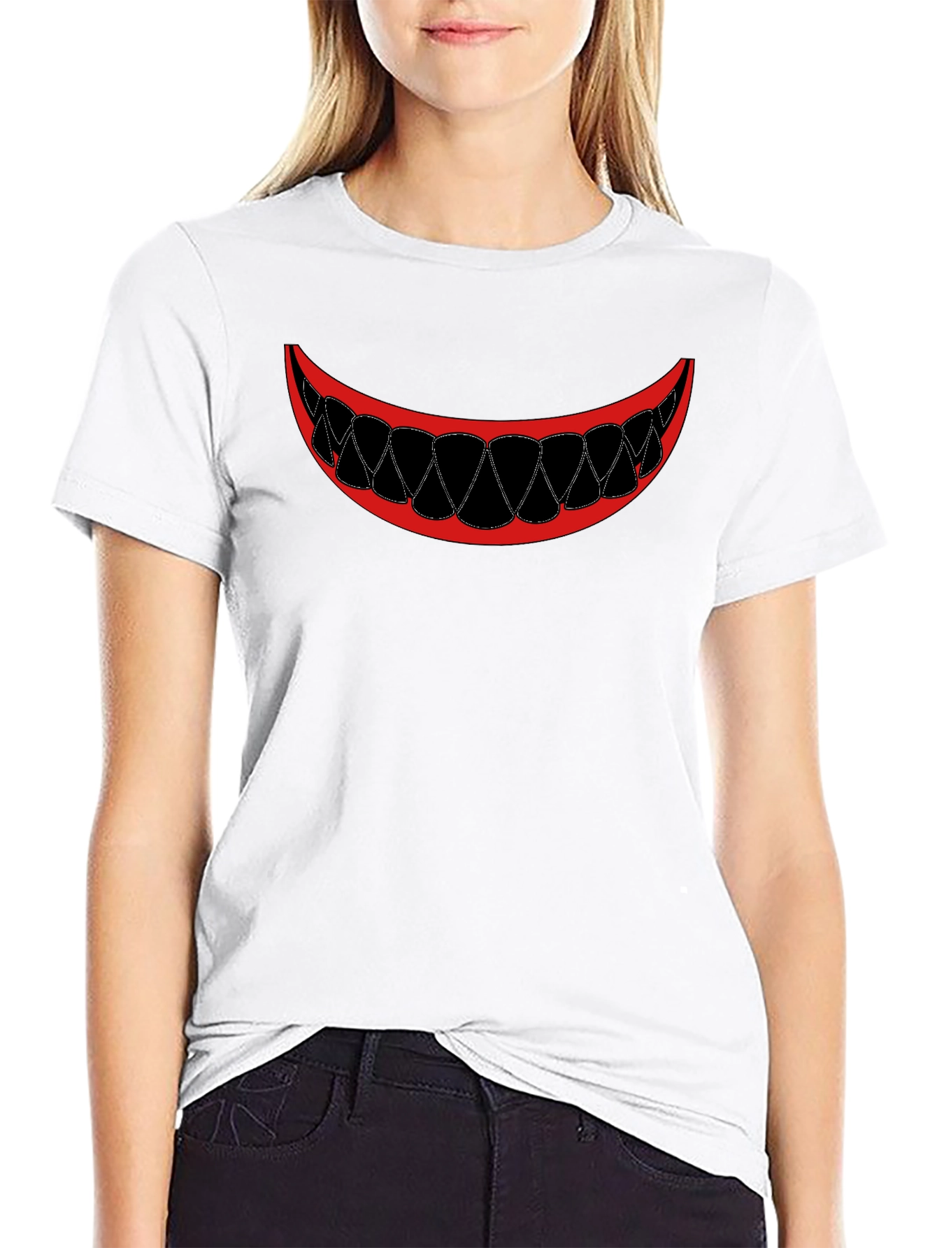 Scary Smile Graphic Tee - Mens Black T-Shirt