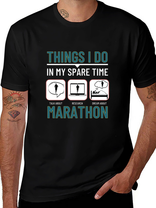 Marathon Runner Spare Time Graphic Tee