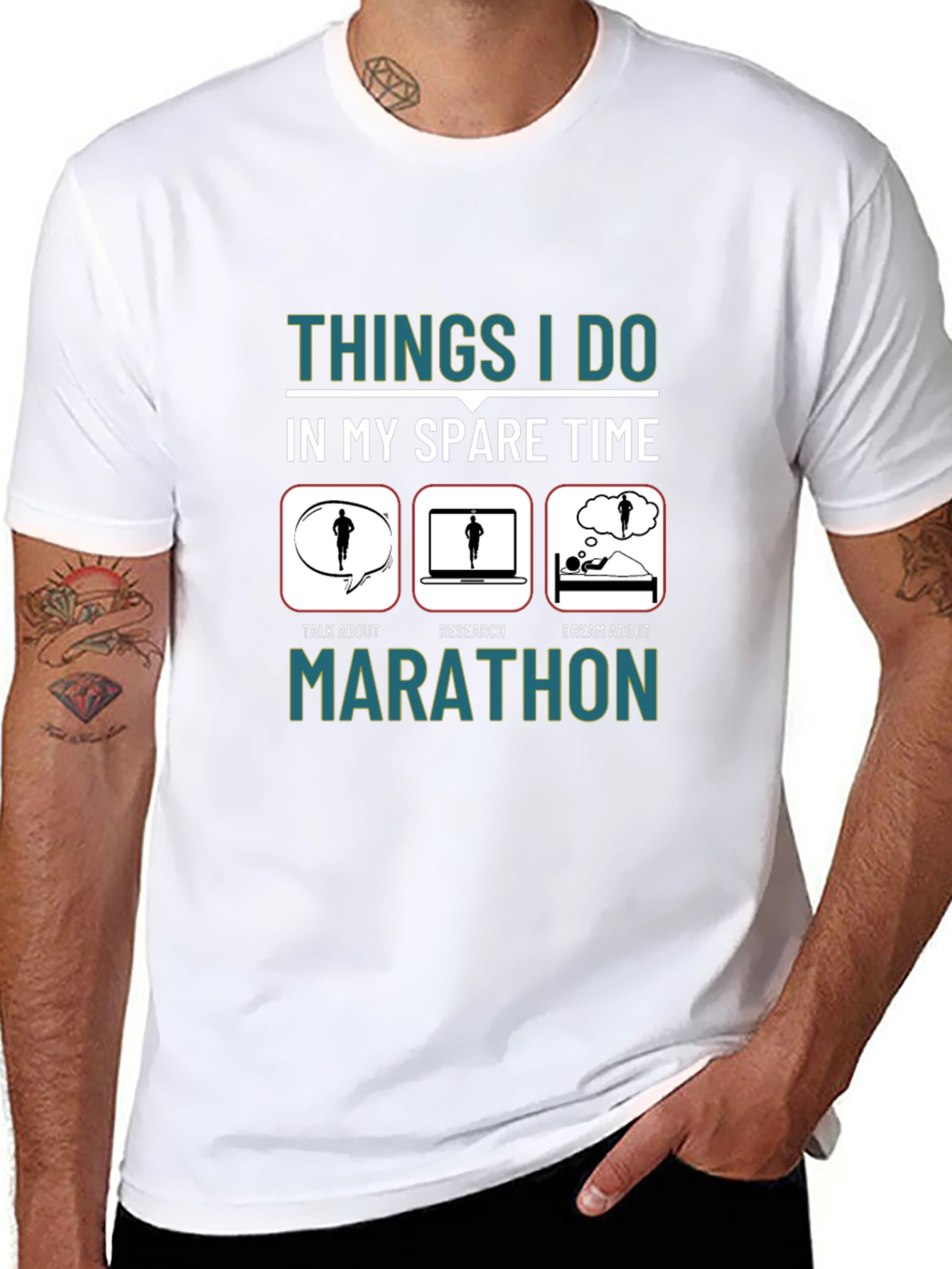 Marathon Runner Spare Time Graphic Tee