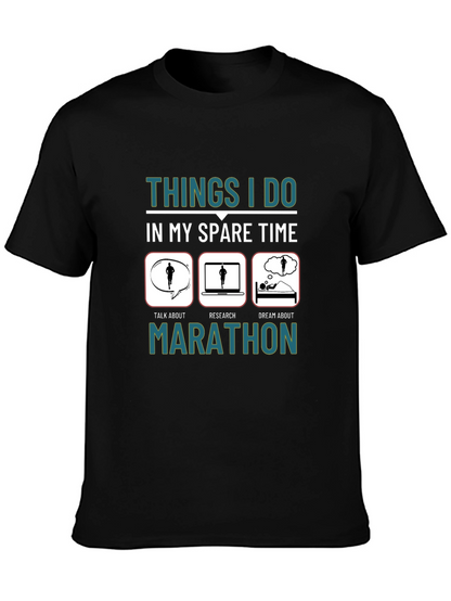 Marathon Runner Spare Time Graphic Tee