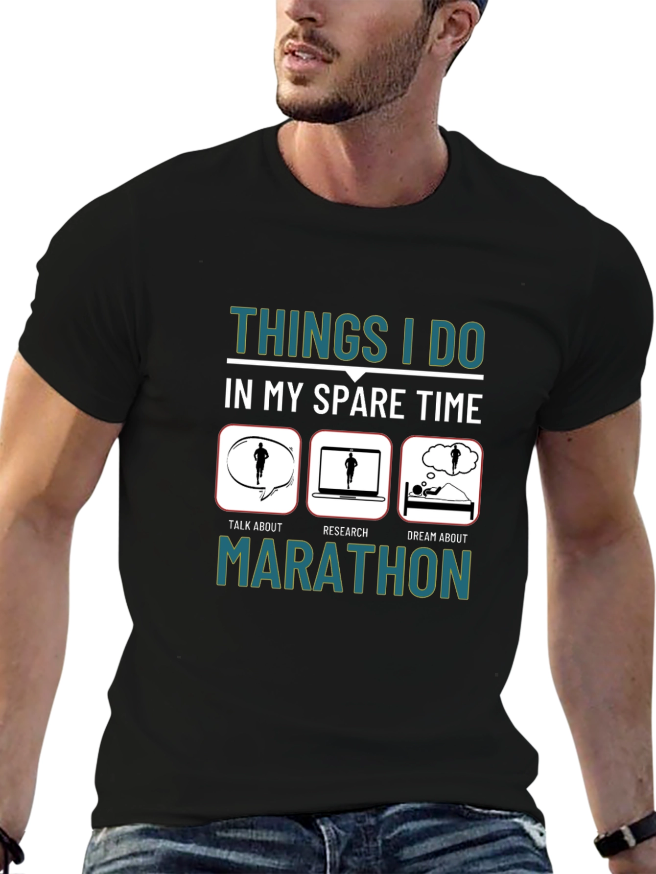 Marathon Runner Spare Time Graphic Tee