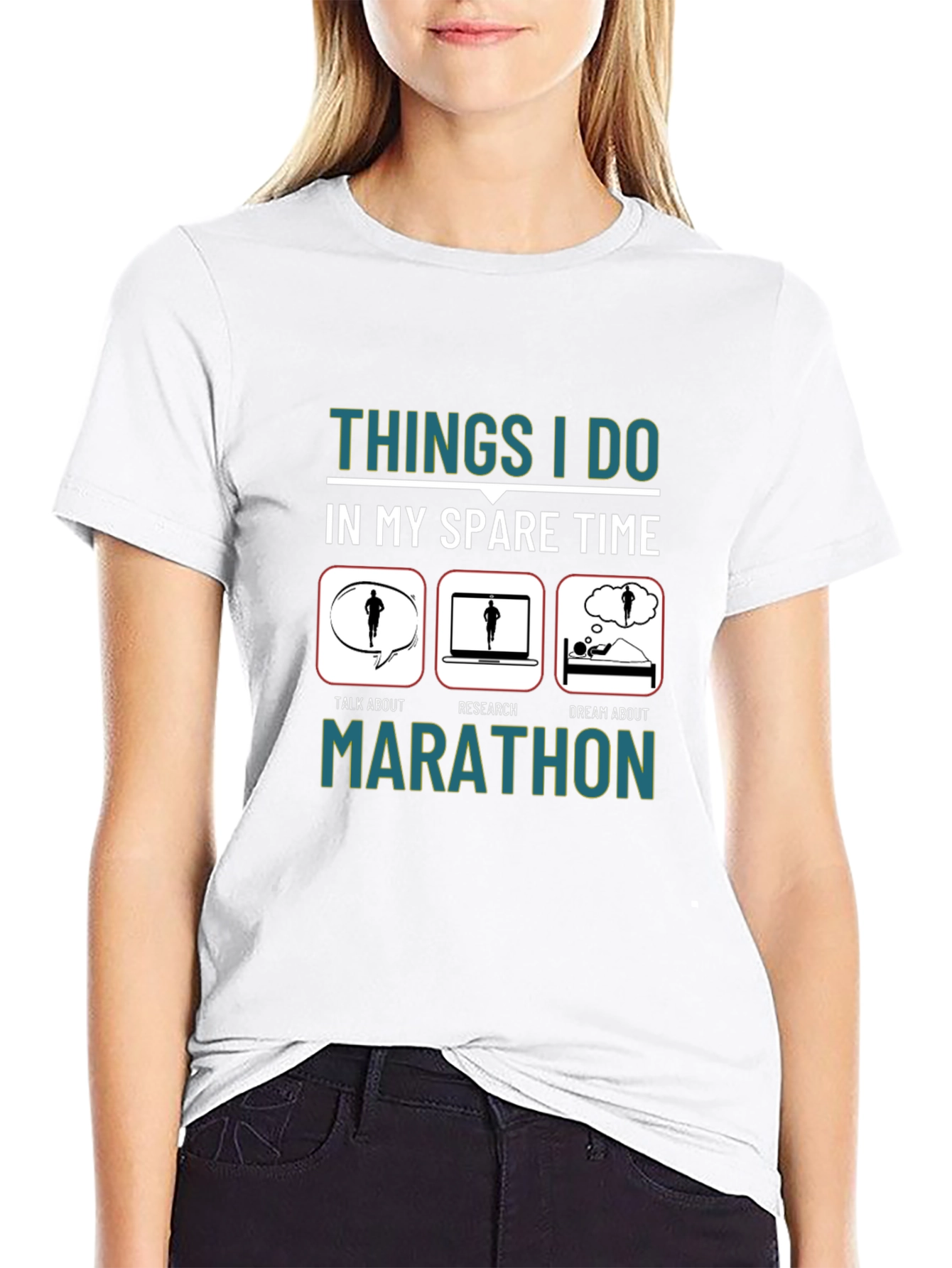 Marathon Runner Spare Time Graphic Tee