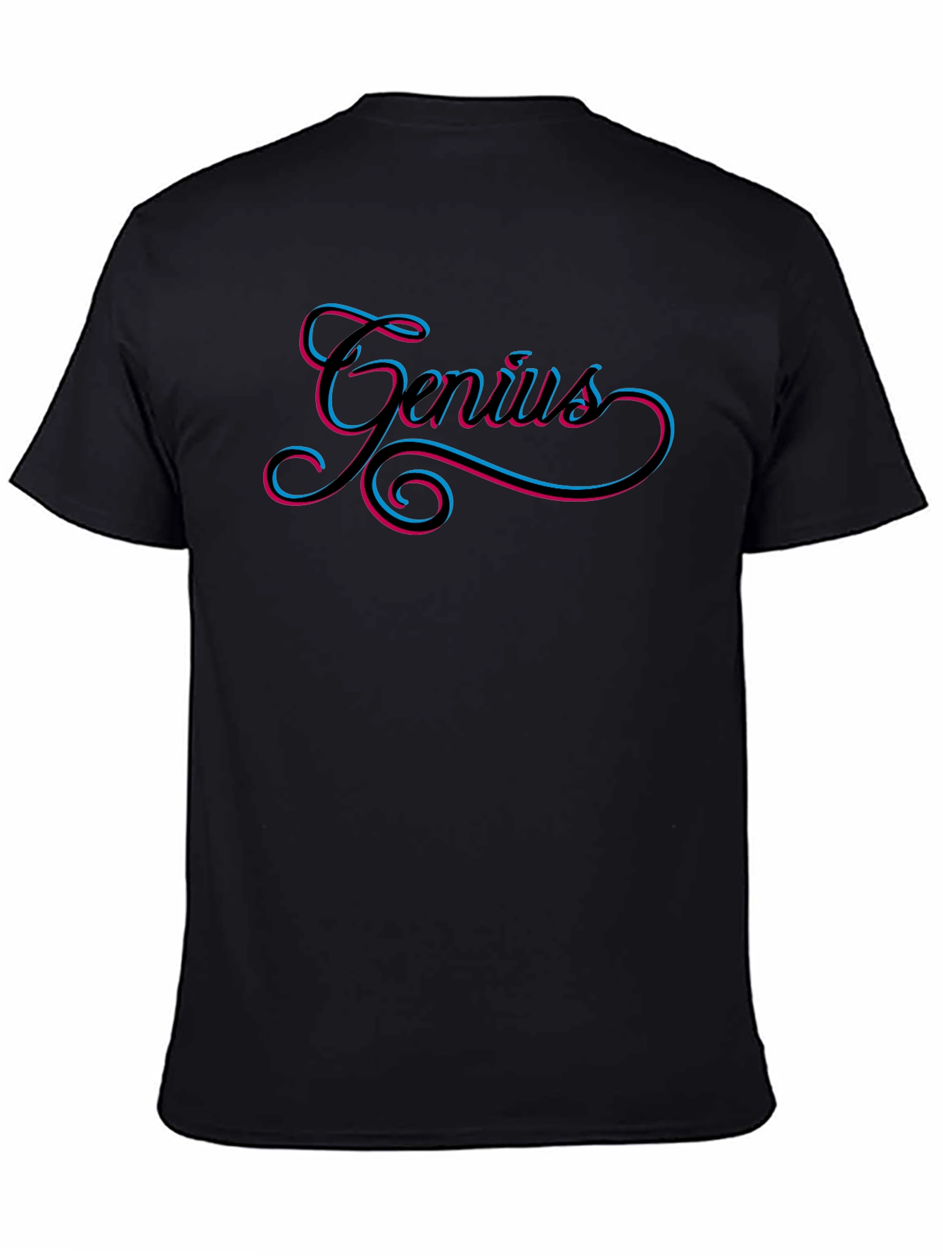 Genius Black T-Shirt - Stylish Mens Graphic Tee