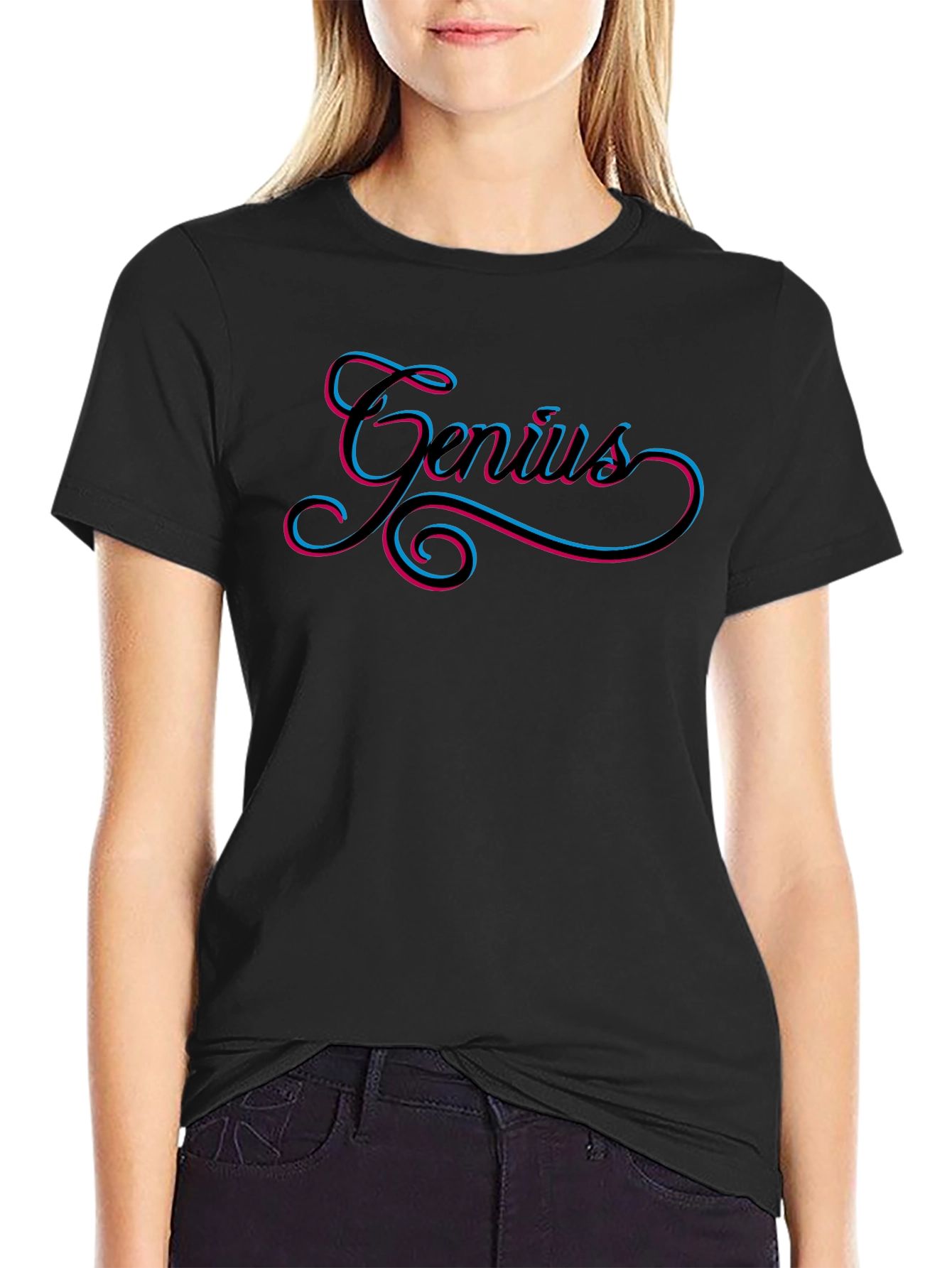 Genius Black T-Shirt - Stylish Mens Graphic Tee
