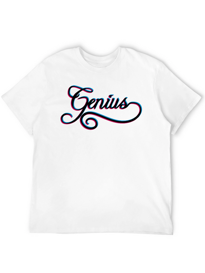 Genius Black T-Shirt - Stylish Mens Graphic Tee