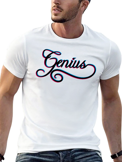 Genius Black T-Shirt - Stylish Mens Graphic Tee