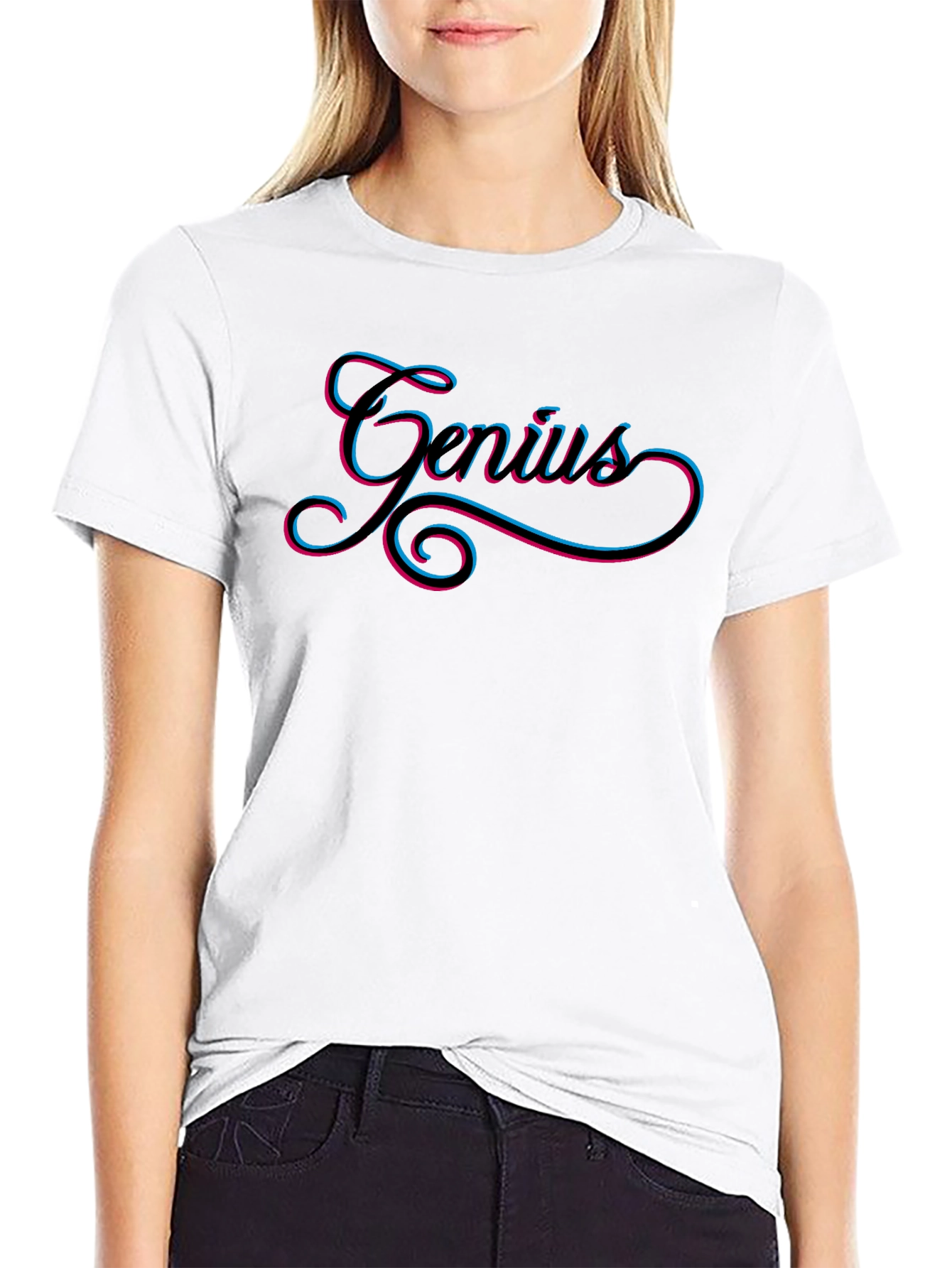 Genius Black T-Shirt - Stylish Mens Graphic Tee