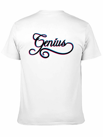 Genius Black T-Shirt - Stylish Mens Graphic Tee