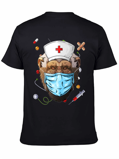 Nurse Monkey Graphic T-Shirt - Unique & Fun Design!