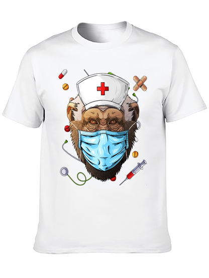 Nurse Monkey Graphic T-Shirt - Unique & Fun Design!