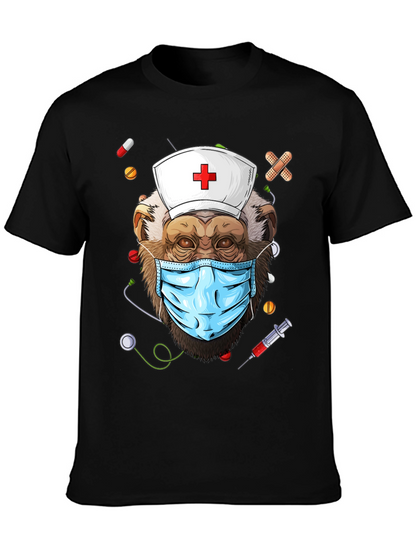 Nurse Monkey Graphic T-Shirt - Unique & Fun Design!