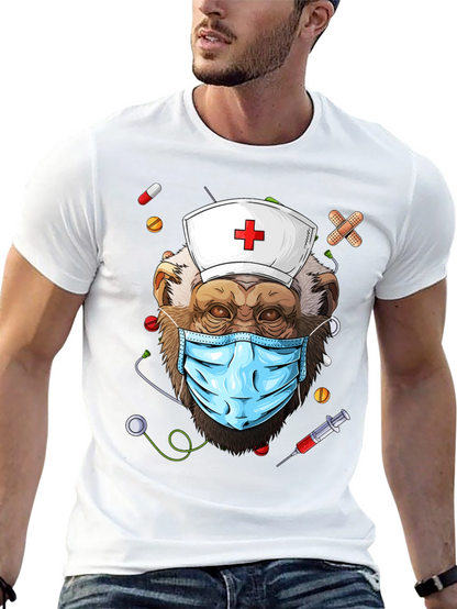 Nurse Monkey Graphic T-Shirt - Unique & Fun Design!