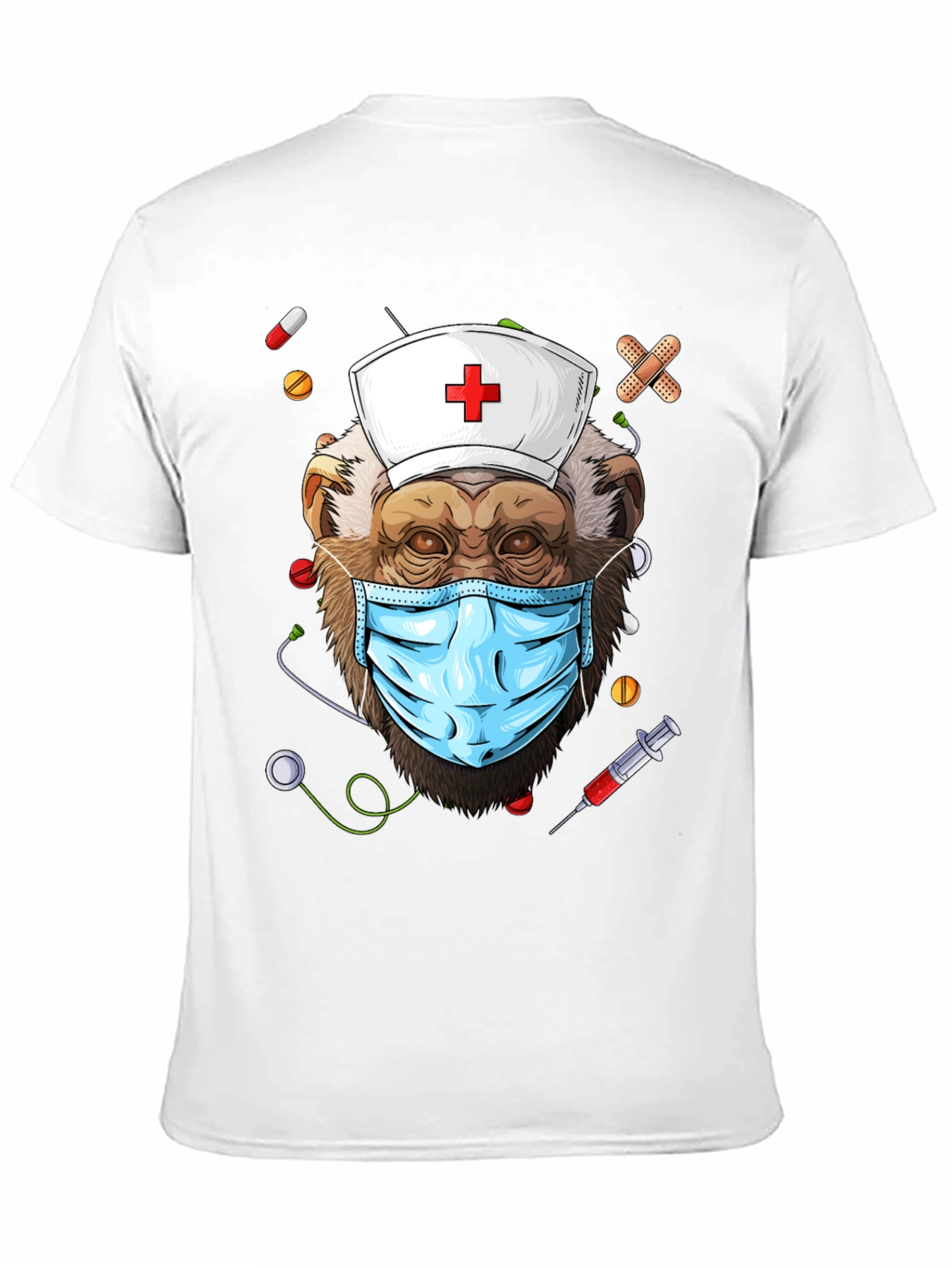 Nurse Monkey Graphic T-Shirt - Unique & Fun Design!