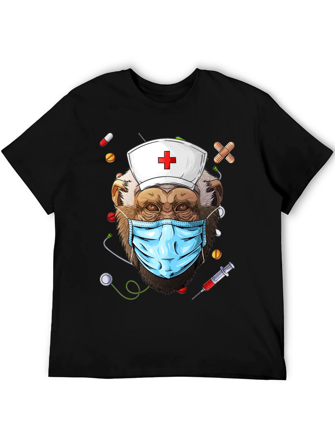 Nurse Monkey Graphic T-Shirt - Unique & Fun Design!