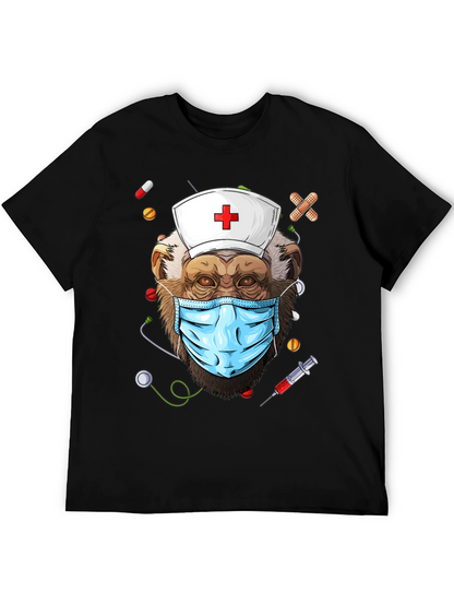 Nurse Monkey Graphic T-Shirt - Unique & Fun Design!