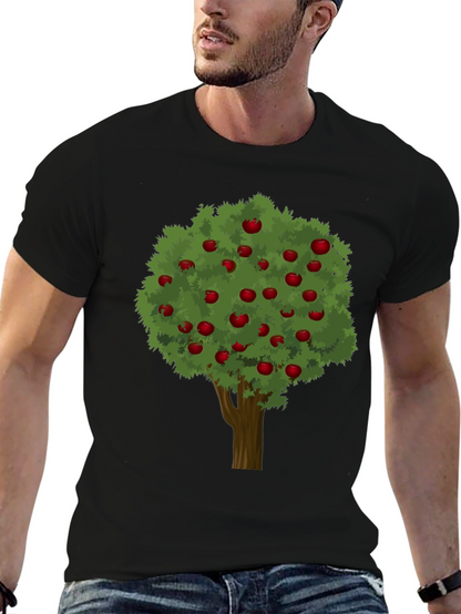 Apple Tree Graphic Tee - Unisex Black T-Shirt