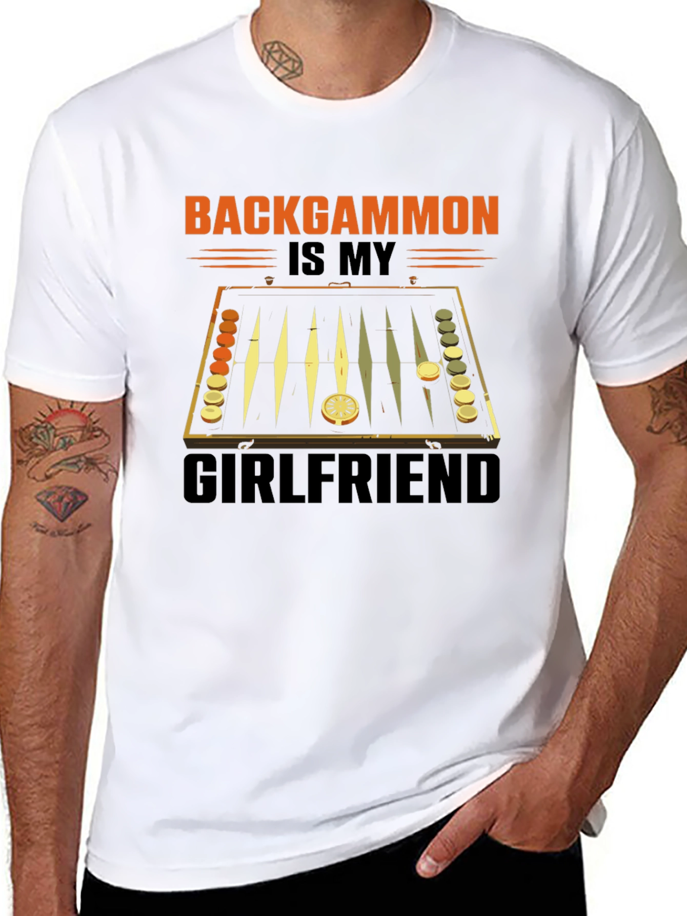 Backgammon is My Girlfriend Graphic T-Shirt