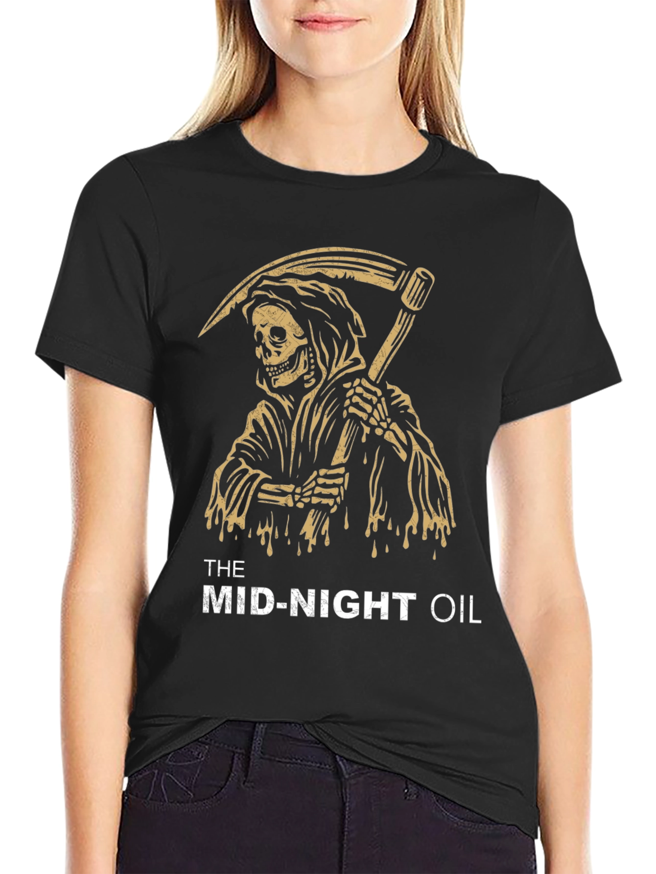 The Mid-Night Oil Reaper Graphic T-Shirt