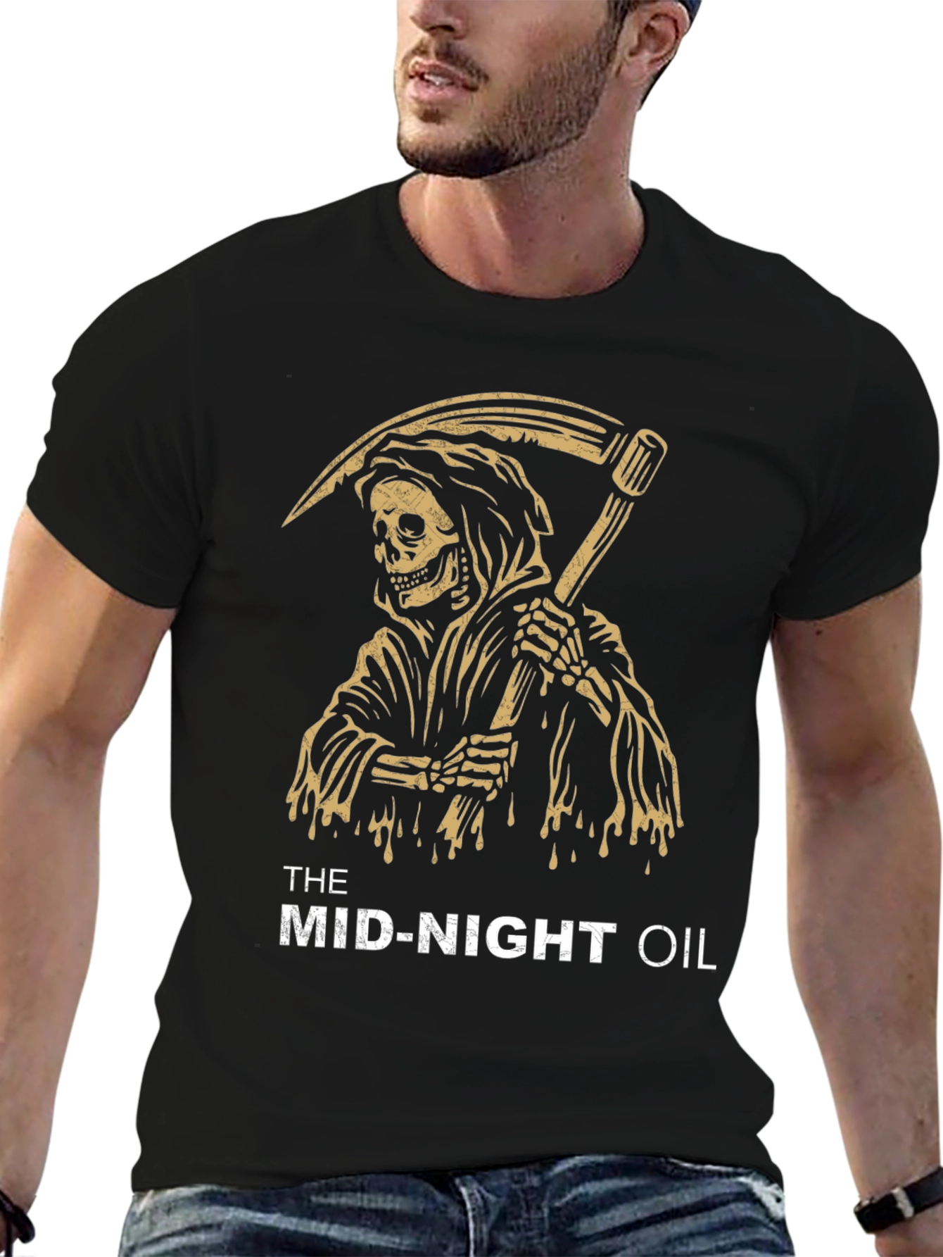 The Mid-Night Oil Reaper Graphic T-Shirt