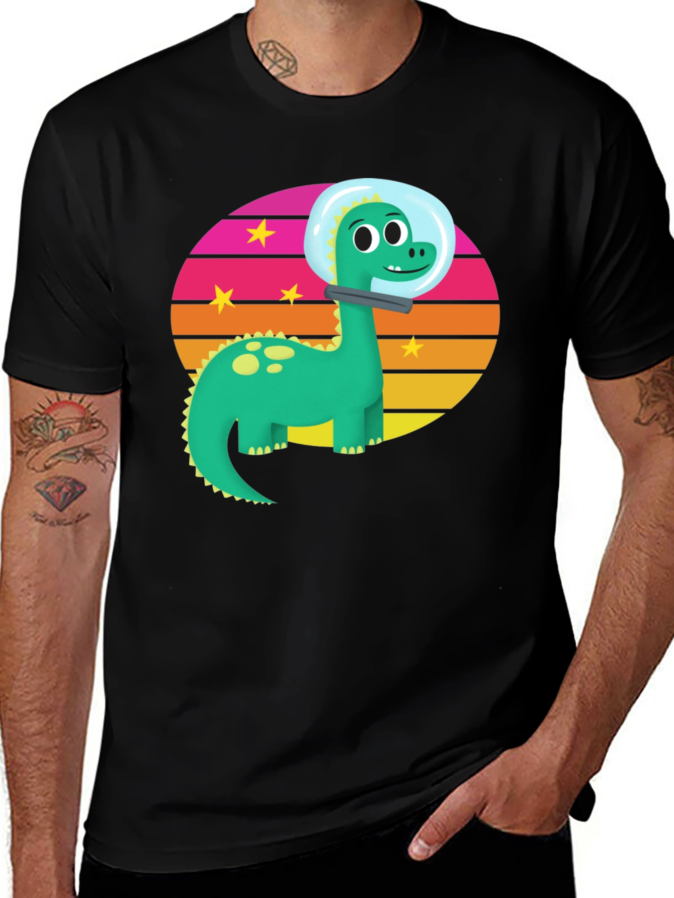 Dino Astronaut Graphic T-Shirt