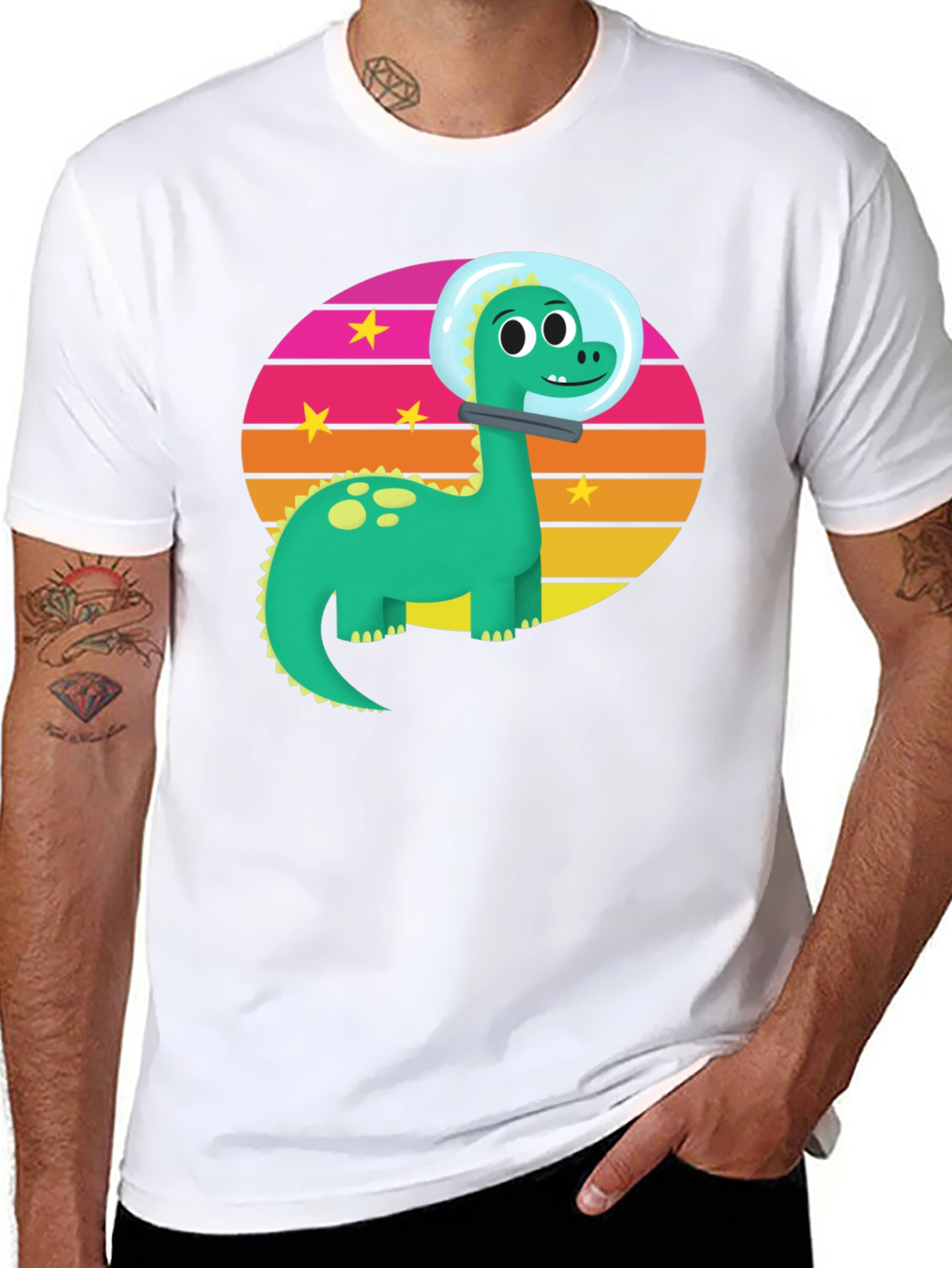 Dino Astronaut Graphic T-Shirt