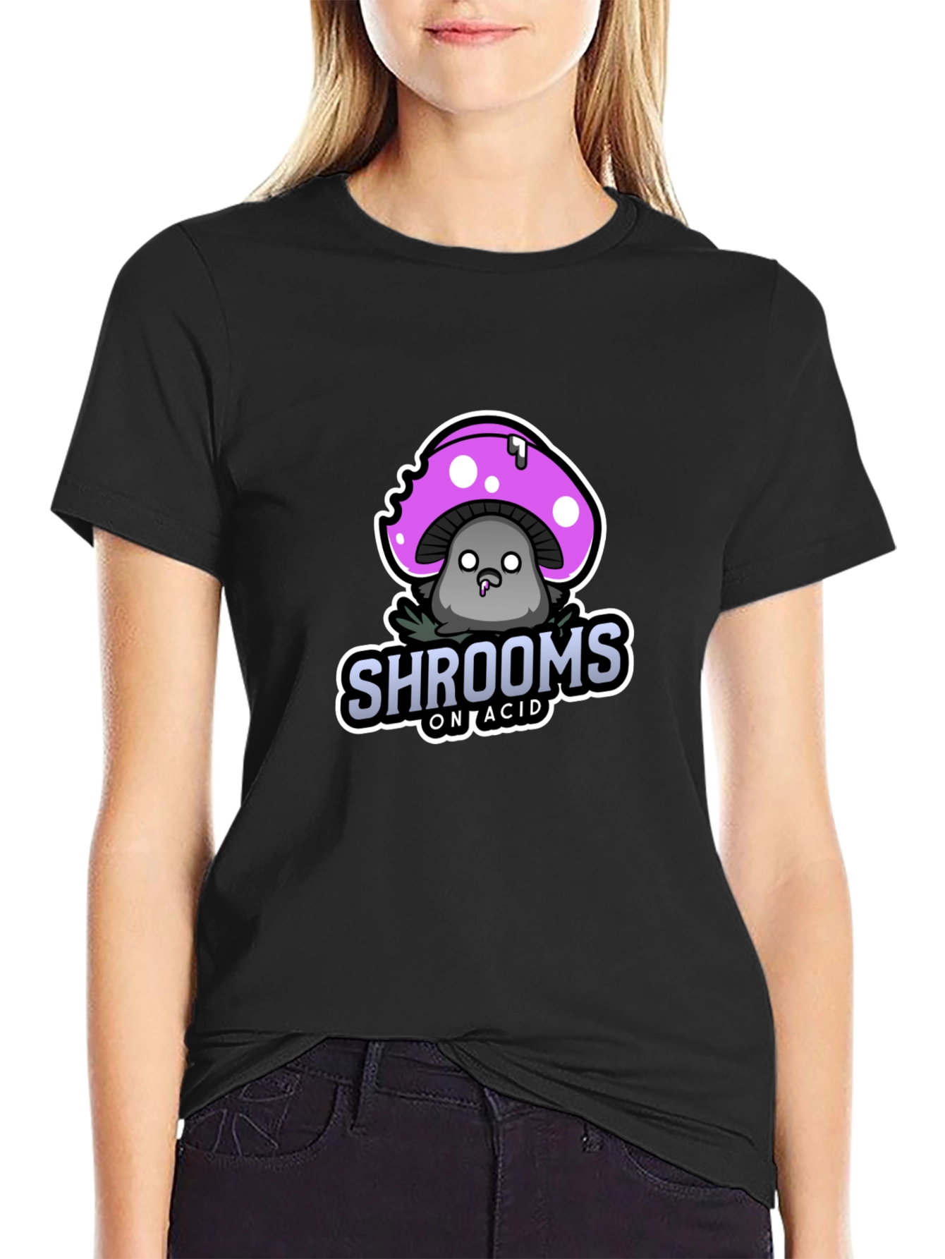 Shrooms on Acid T-Shirt - Black Graphic Tee
