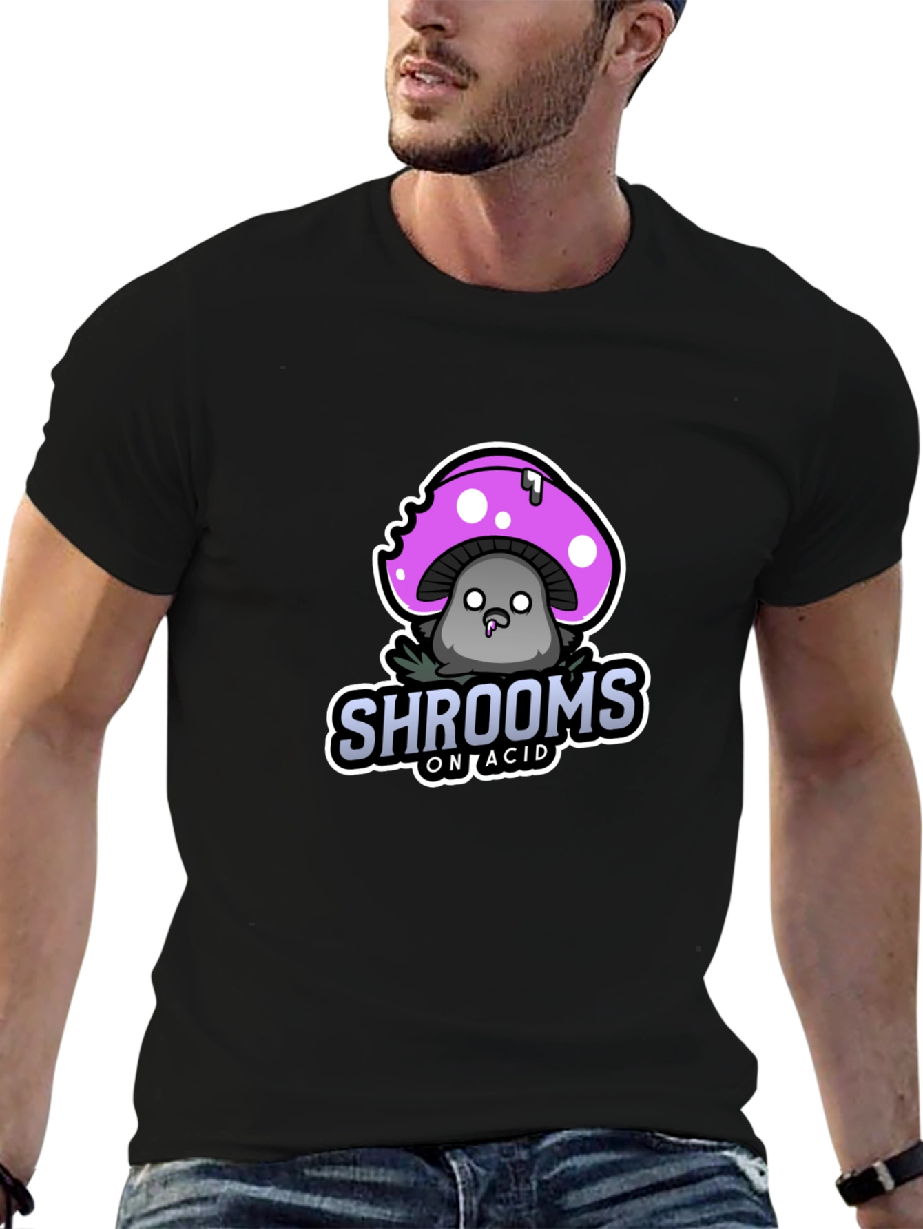 Shrooms on Acid T-Shirt - Black Graphic Tee