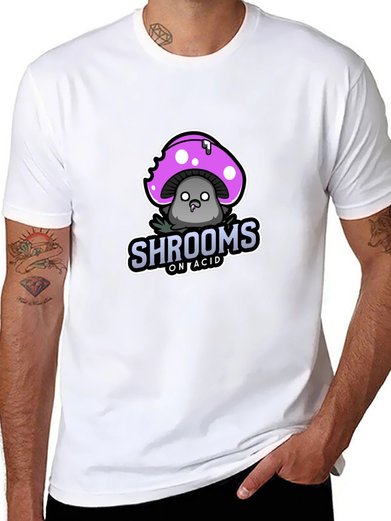Shrooms on Acid T-Shirt - Black Graphic Tee