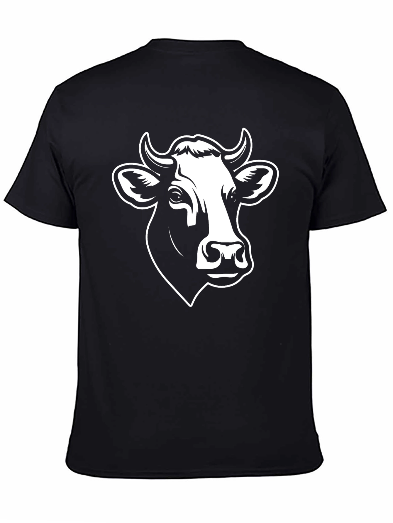 Cow Head Graphic Tee - Black