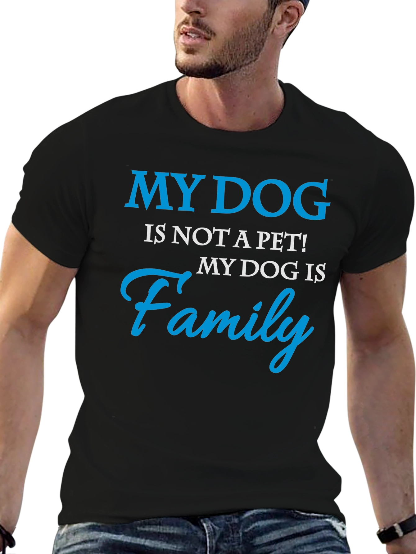 My Dog is Family Graphic Tee - Black
