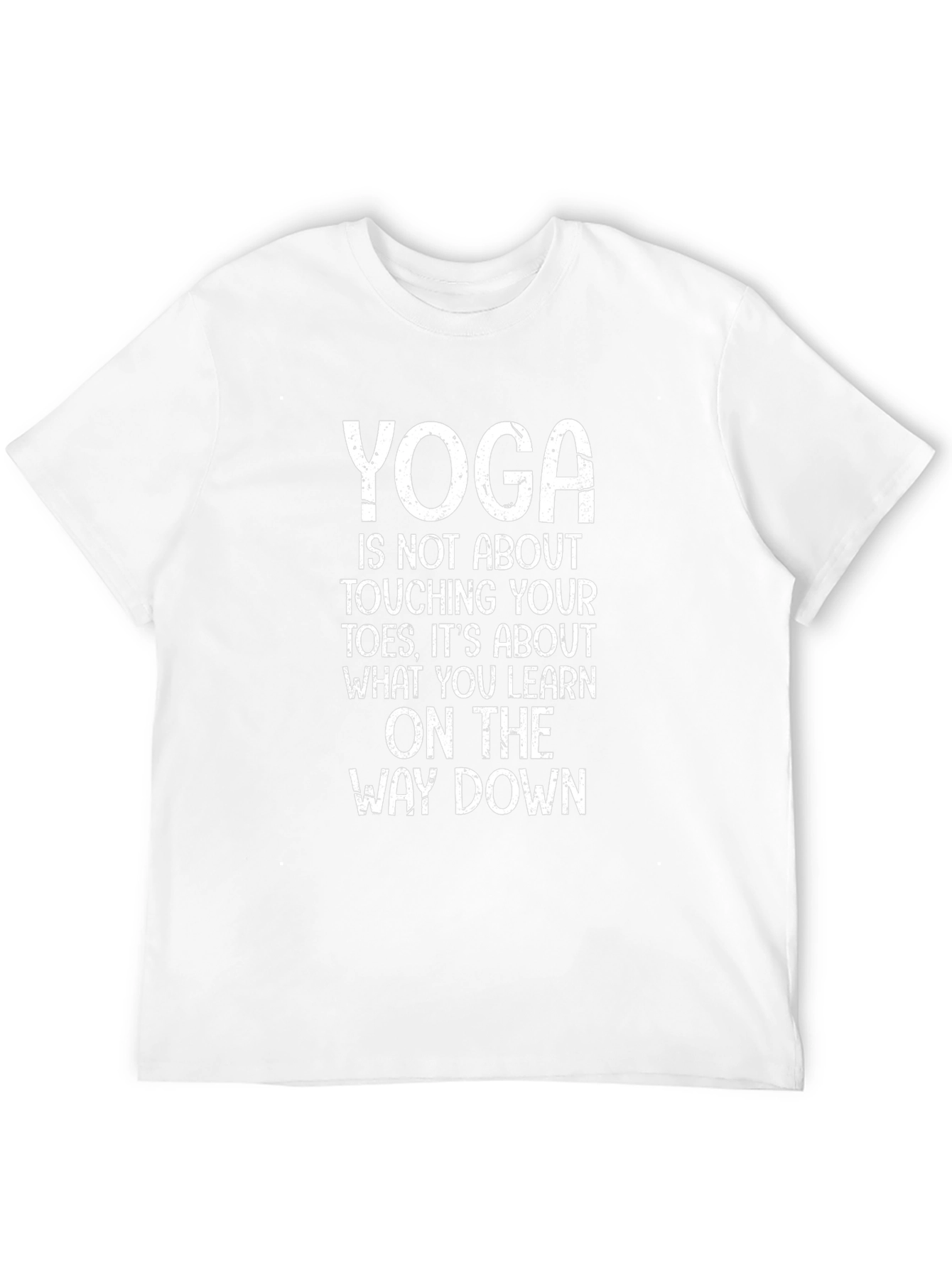 Yoga Philosophy Black T-Shirt: Learn On The Way Down