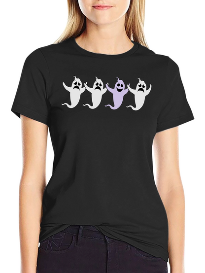 Ghost Parade Black Cotton T-Shirt