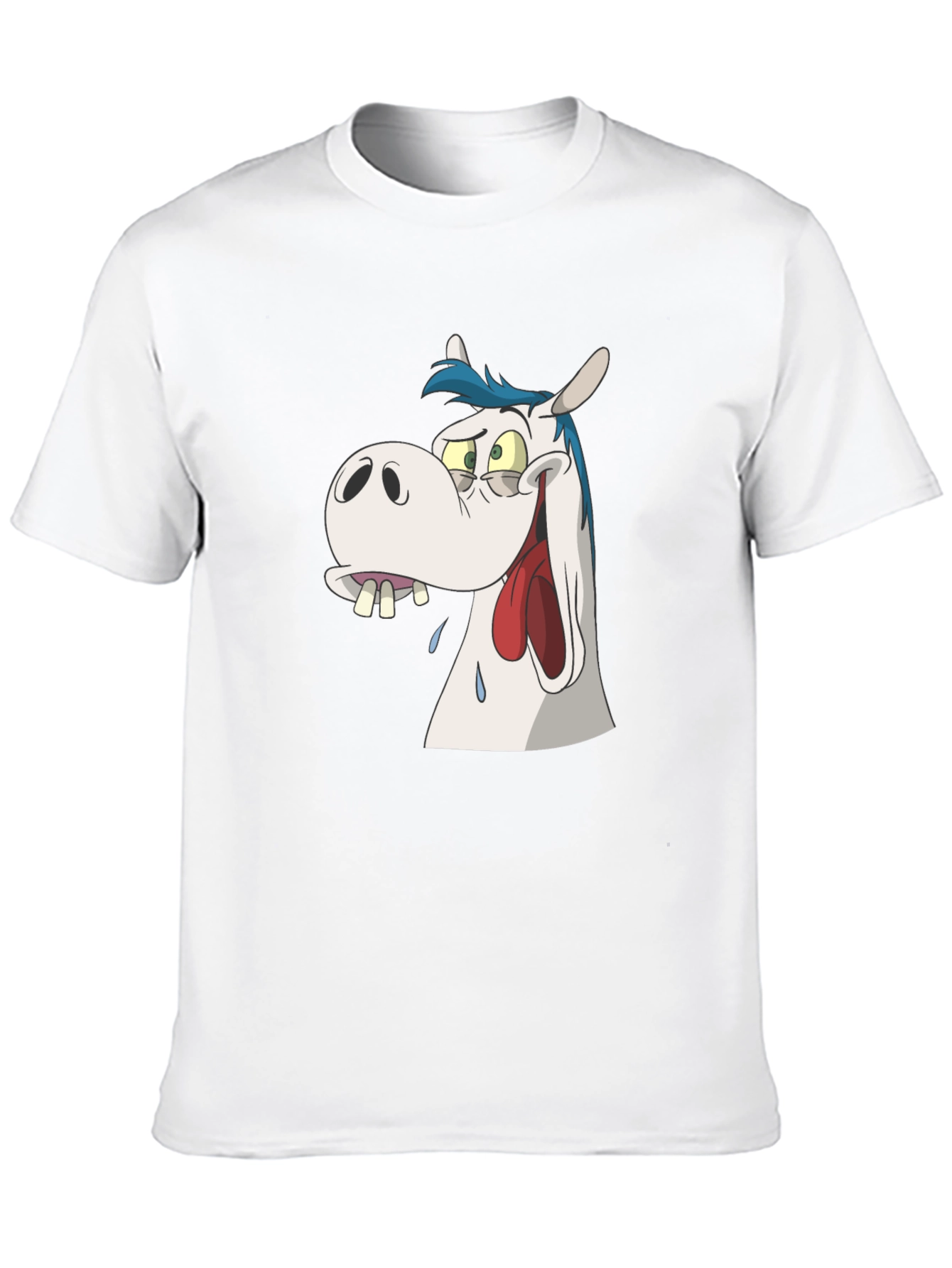 Cartoon Horse Graphic Tee - Black Unisex T-Shirt