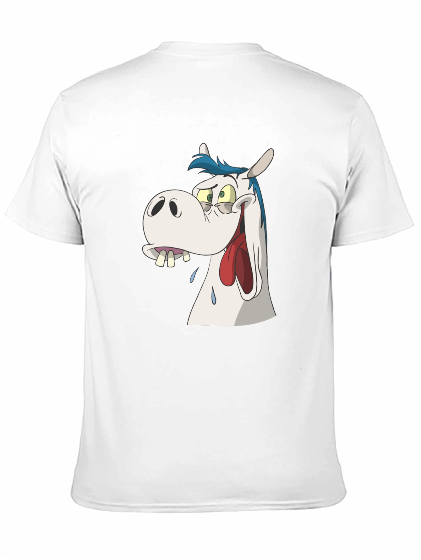 Cartoon Horse Graphic Tee - Black Unisex T-Shirt
