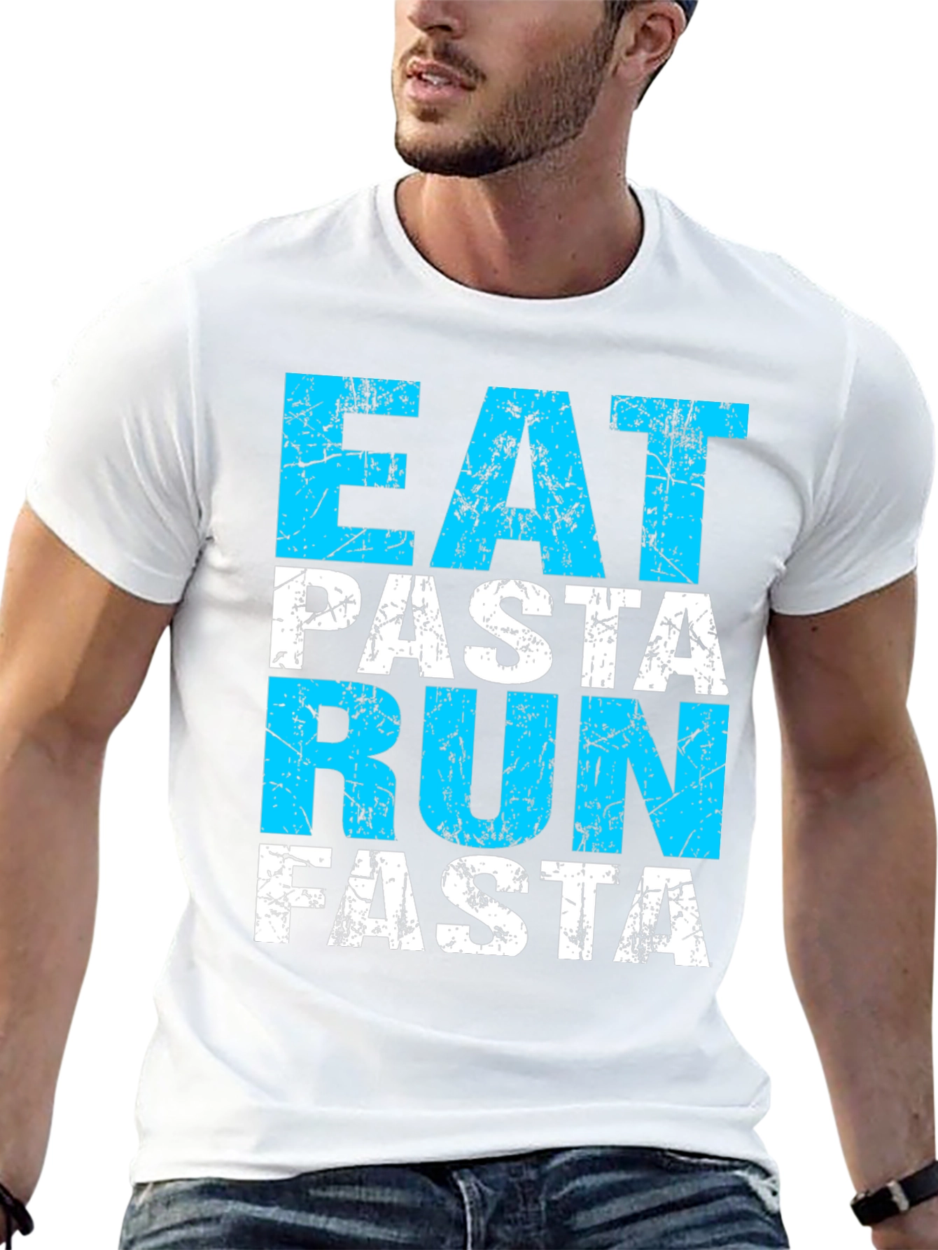 Eat Pasta Run Fasta Black T-Shirt