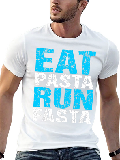 Eat Pasta Run Fasta Black T-Shirt