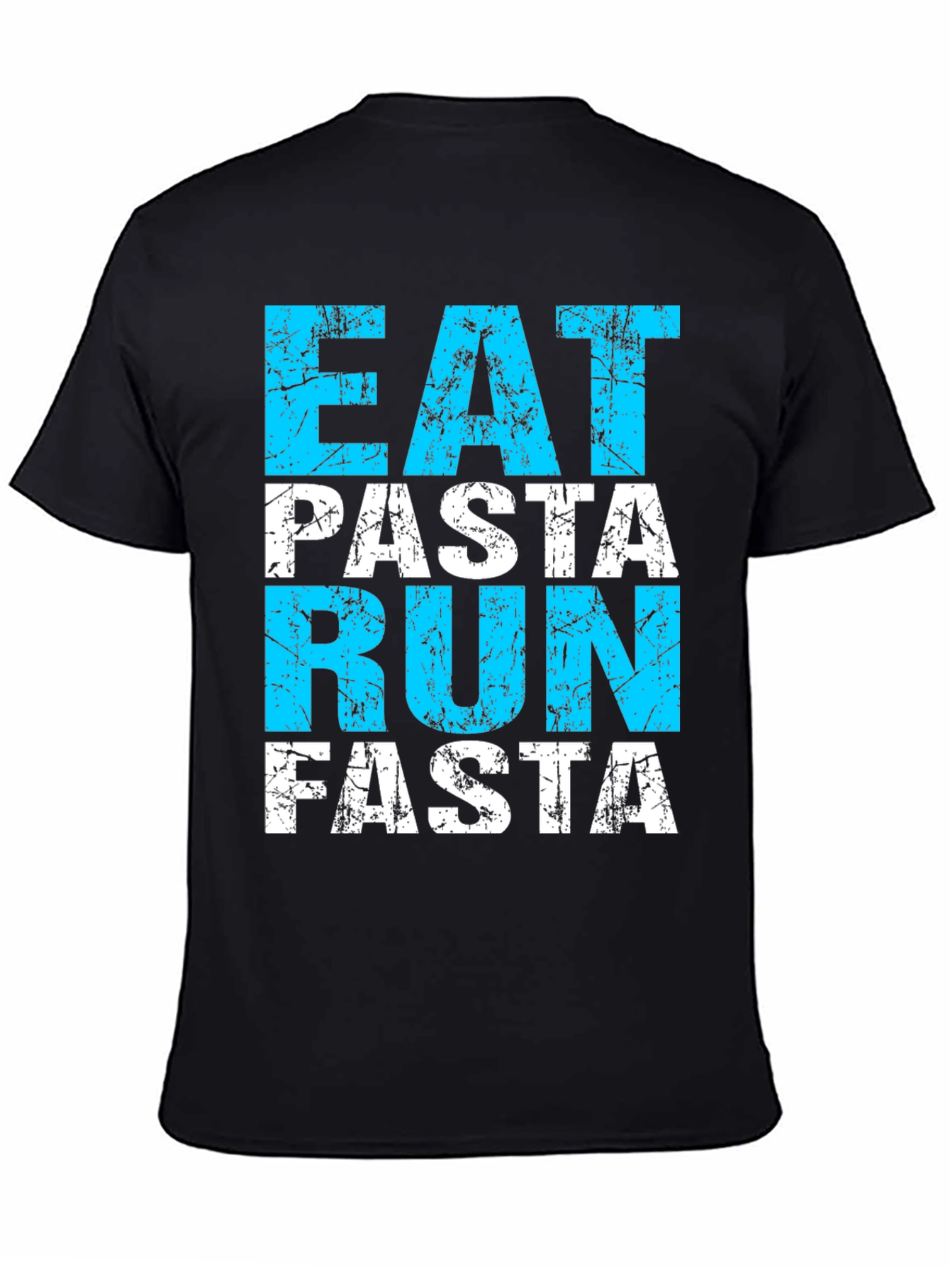 Eat Pasta Run Fasta Black T-Shirt