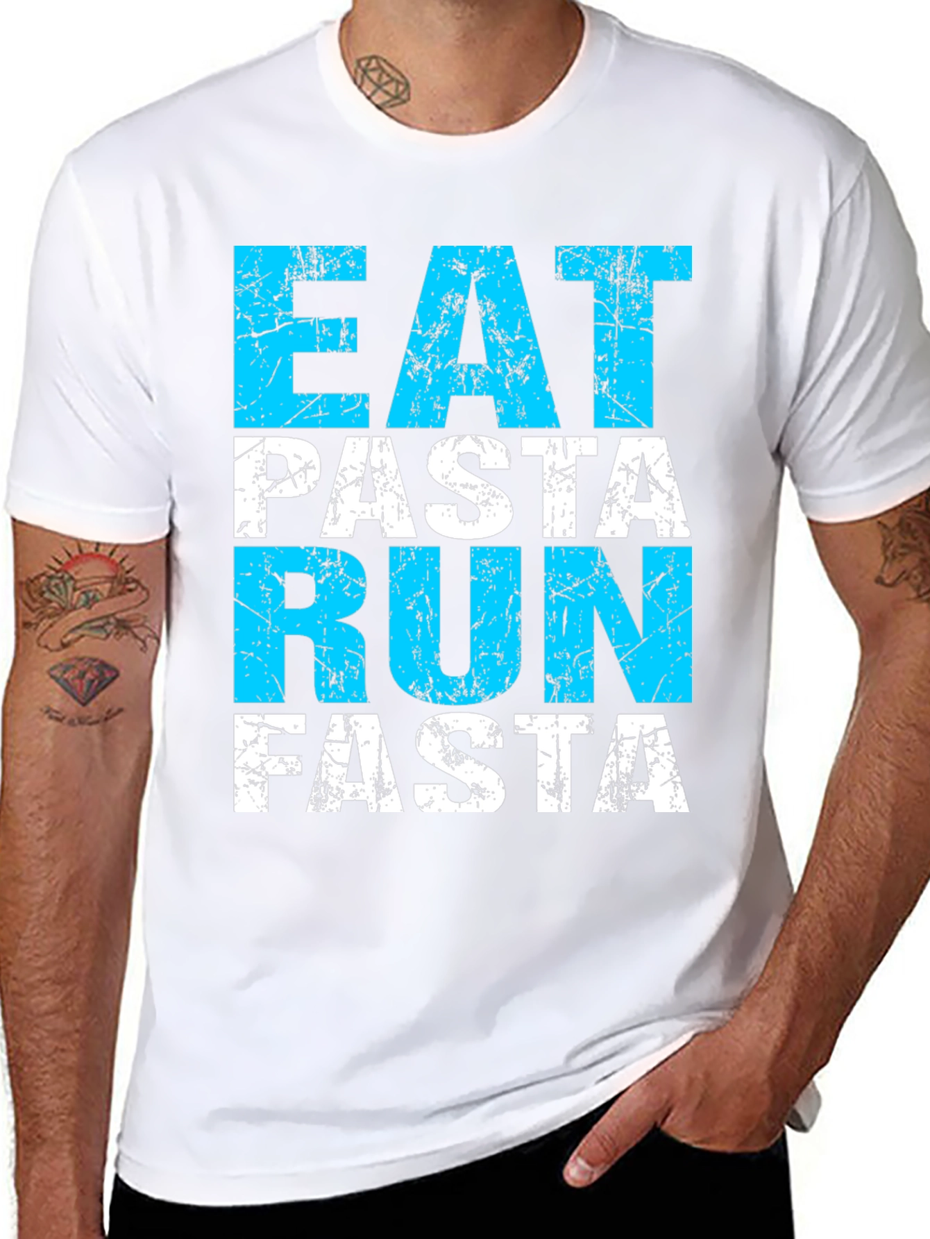 Eat Pasta Run Fasta Black T-Shirt