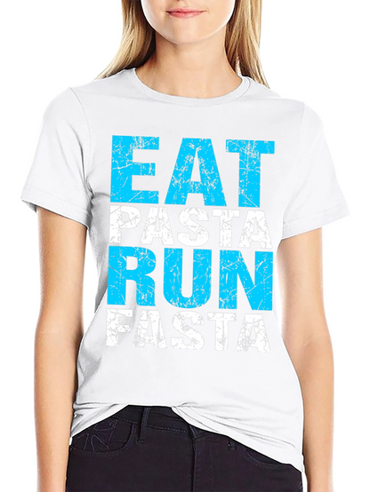 Eat Pasta Run Fasta Black T-Shirt