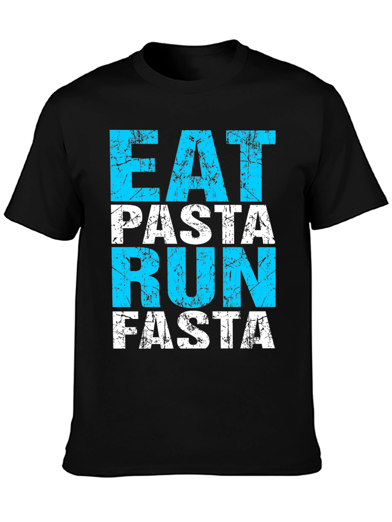 Eat Pasta Run Fasta Black T-Shirt