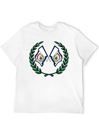 West Virginia Flag Wreath Graphic T-Shirt
