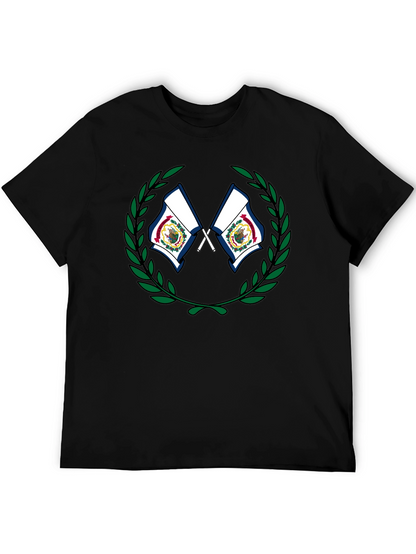 West Virginia Flag Wreath Graphic T-Shirt