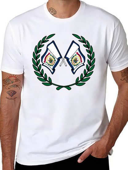 West Virginia Flag Wreath Graphic T-Shirt