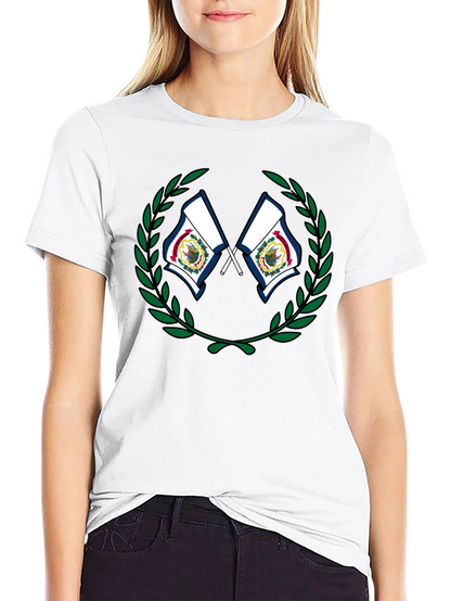 West Virginia Flag Wreath Graphic T-Shirt